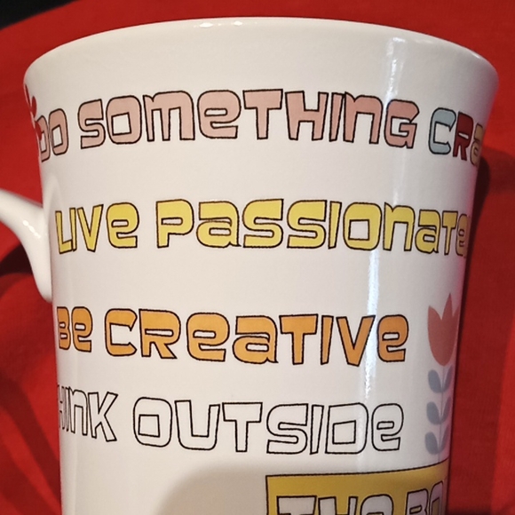 EXPRESS YOURSELF Tall Fine Porcelain Mug. By: 222 FIFTH PTS International. - Picture 8 of 13